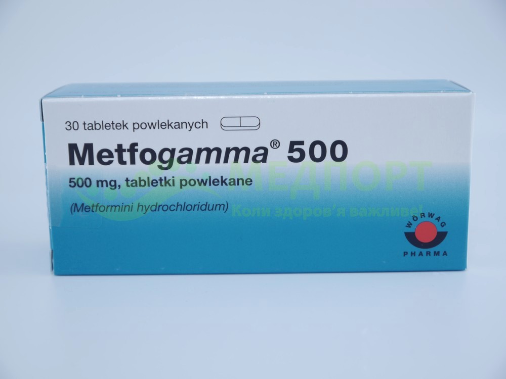 Метфогамма 500 мг, №30,  в  и е - Медпорт